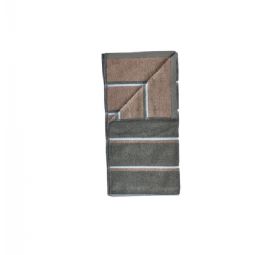 Håndklæde - 100% bomuld - Zone Denmark Sauna - Stribet Olive Green